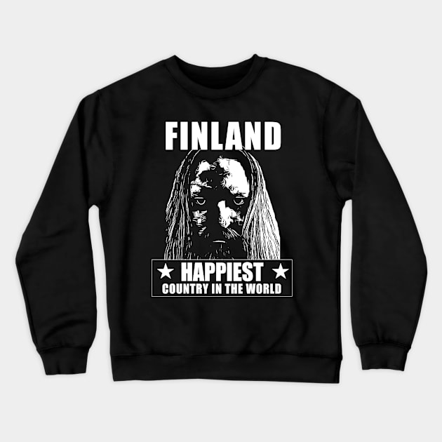 Finland Happiest Country In The World Crewneck Sweatshirt by Perkele Shop